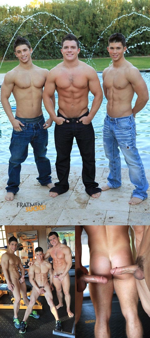 Fratmen Sucks: Twins Ajay and Micky plus Trent a hot naked frat trio – Men  for Men Blog