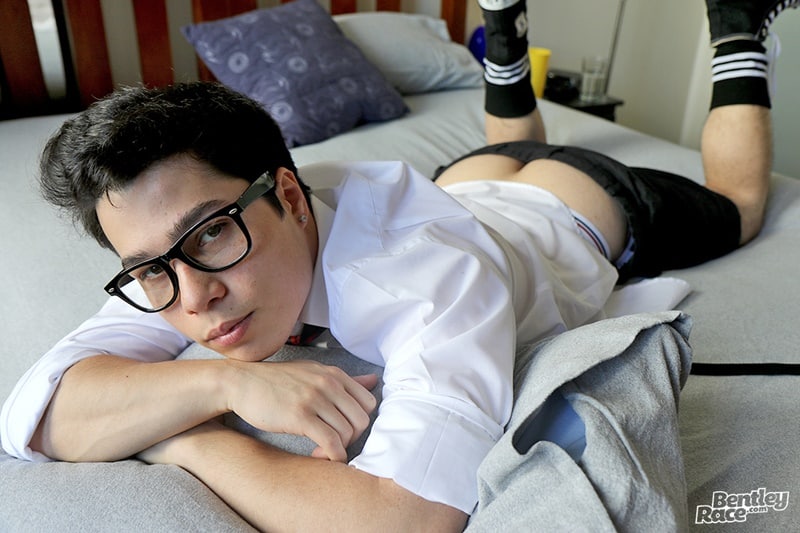 Cute Asian twink mate Ryan Kai wearing just a jockstrap ...