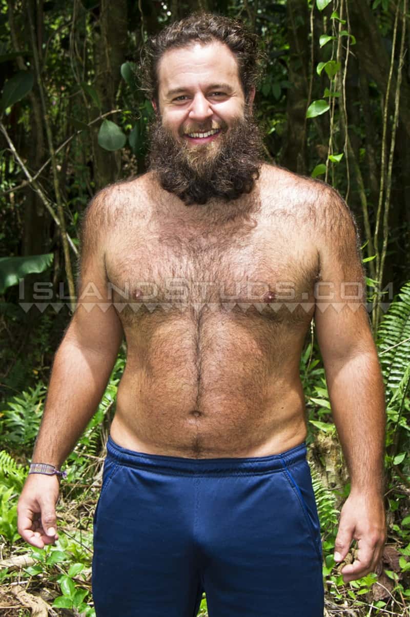 Big Hairy Nudes - Hairy bear Brawn is a super sexy 27 year old mango farmer who strips and  jerks his big uncut dick â€“ Nude Guys Sex Pics