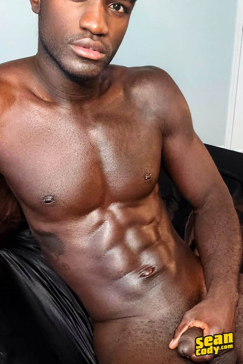 Hottie young black muscle dude Sean Cody Max strips naked jerking his huge  ebony dick – Men for Men Blog